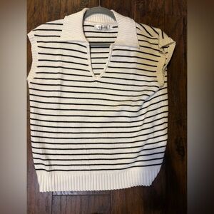 Striped Sleeveless Knit Top